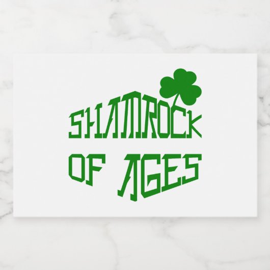 Shamrock van Ages Sparkling Wijnetiket (Enkel label)
