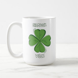 Shamrock Vibes Vierbladige Klaver St. Paddy's Dag Koffiemok
