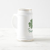 Shamrock vier blad klaver bierpul (Voorkant links)