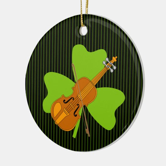 Shamrock viool keramisch ornament (Links)
