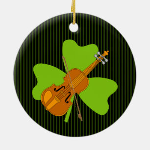 Shamrock viool keramisch ornament