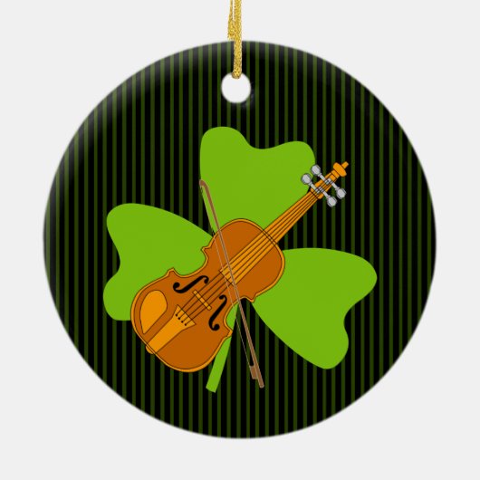 Shamrock viool keramisch ornament (Achterkant)