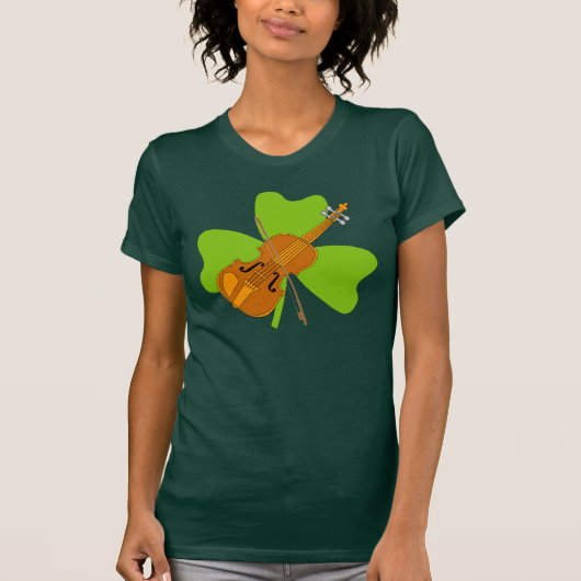 Shamrock viool t-shirt (Voorkant)