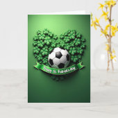 Shamrock Voetbal Vreugde Kaart (Gele Bloem)