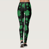 Shamrock vrouwen Lucky Clover Leggings in het zwar (Achterkant)