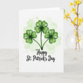 Shamrock Watercolor Card Kaart (Gele Bloem)