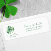 Shamrock Waterverf St. Pat Irish Blessing Green Etiket