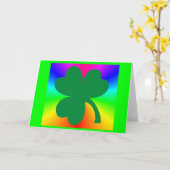 Shamrock Wenskaart Kaart (Gele Bloem)