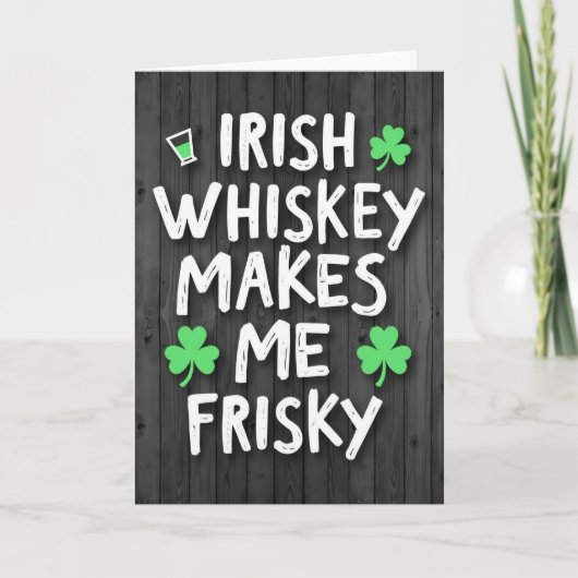 Shamrock Whiskey Fun Kaart (Voorkant)