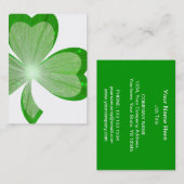 Shamrock White Large visitekaartje green chubby (Voorkant / Achterkant)