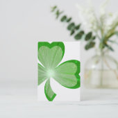 Shamrock White Large visitekaartje green chubby (Staand voorkant)