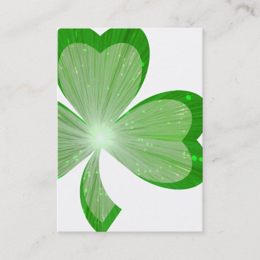 Shamrock White Large visitekaartje green chubby (Voorkant)