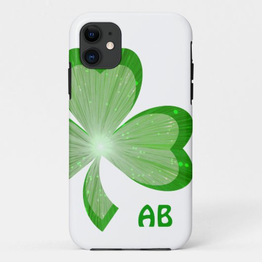 Shamrock White Side monogram iPhone 5 hoesje (Achterkant)