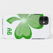 Shamrock White Side monogram iPhone 5 hoesje (Achterkant (horizontaal))