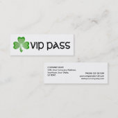 Shamrock White 'VIP PASS' visitekaartje skinny (Voorkant / Achterkant)