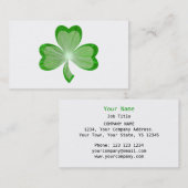Shamrock White visitekaartje (Voorkant / Achterkant)