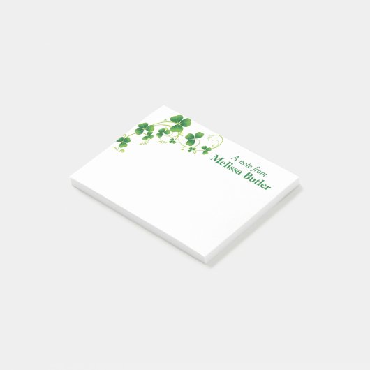 Shamrock-wijnstokken - Aangepaste opmerkingen na d Post-it® Notes (Schuin)