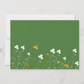Shamrock Wildflower Elegant Wedding 3 Foto Save The Date (Achterkant)