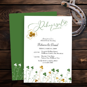 Shamrock Wildflower Trouwrepetitie Diner Kaart