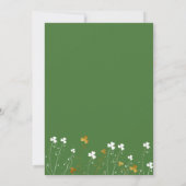 Shamrock Wildflower Wedding Rehearsal Dinner Kaart (Achterkant)