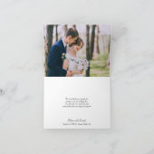 Shamrock Wildflower White bruiloft foto Bedankkaart (Binnen)