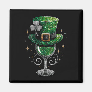 Shamrock Wine Gles Drink St Patricks Day Irish Magneet