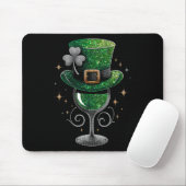 Shamrock Wine Gles Drink St Patricks Day Irish Muismat (Met muis)