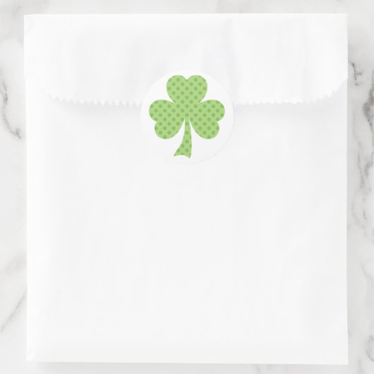 Shamrock with Polka dots St. Patrick's Day sticker (Tas)