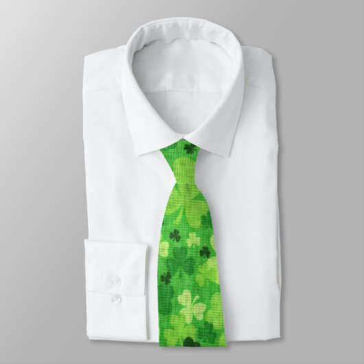 Shamrock "Woven Cloth" St. Patrick's Day Stropdas (Gebonden)