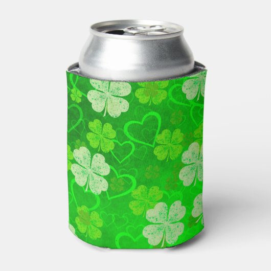 Shamrocken en harten blikjeskoeler (Blikje Voorkant)