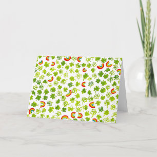 Shamrocken en regenbogen  kaart