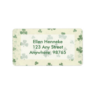 Shamrocken in de lijst etiket