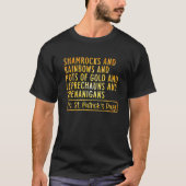 Shamrocken, regenbogen en goudstaafpit (Ierse StPa T-shirt (Voorkant)