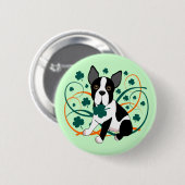 Shamrockin' Terrier Ronde Button 5,7 Cm (Voorkant /achterkant)