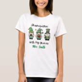 "Shamrockin' with My Gnomies" Gepersonaliseerd T-s T-shirt (Voorkant)