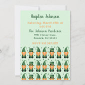 Shamrocking Birthday Celebration Gnomen Kaart (Achterkant)