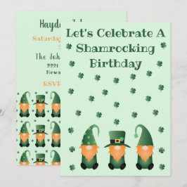 Shamrocking Birthday Celebration Gnomen Kaart