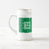 Shamrocks 4-leafed clovers - Licht tot donkerder G Bierpul (Links)