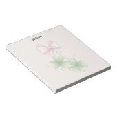 Shamrocks and bow notitieblok (Schuin)