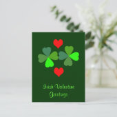 Shamrocks and Hearts Briefkaart (Staand voorkant)