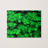 Shamrocks and Hearts Saint Patrick's Day Green Legpuzzel (Horizontaal)