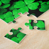 Shamrocks and Hearts Saint Patrick's Day Green Legpuzzel (Zijkant)