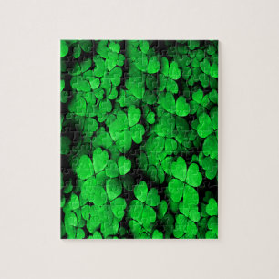 Shamrocks and Hearts Saint Patrick's Day Green Legpuzzel