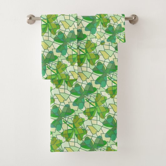 Shamrocks Bath Towel Set Bad Handdoek (Insitu)