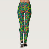 Shamrocks, Bloemen en Regenbogen St. Patrick's Day Leggings (Achterkant)