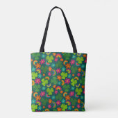 Shamrocks, Bloemen en Regenbogen St. Patrick's Day Tote Bag (Achterkant)