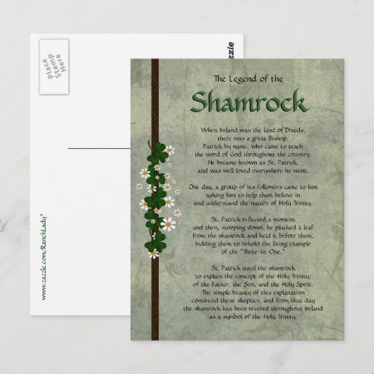 Shamrocks Briefkaart (Voorkant / Achterkant)