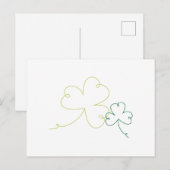 Shamrocks Briefkaart (Voorkant / Achterkant)