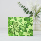 Shamrocks - Briefkaart Uitnodiging (Staand voorkant)