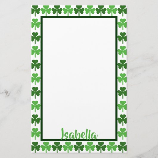 Shamrocks Briefpapier (Voorkant)